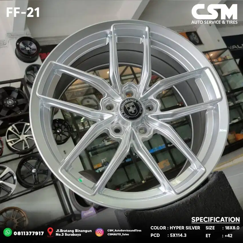 Velg FF21 R18. Untuk Alphard,Vellfire,Innova,Xpander,Accord,CRV,Camry