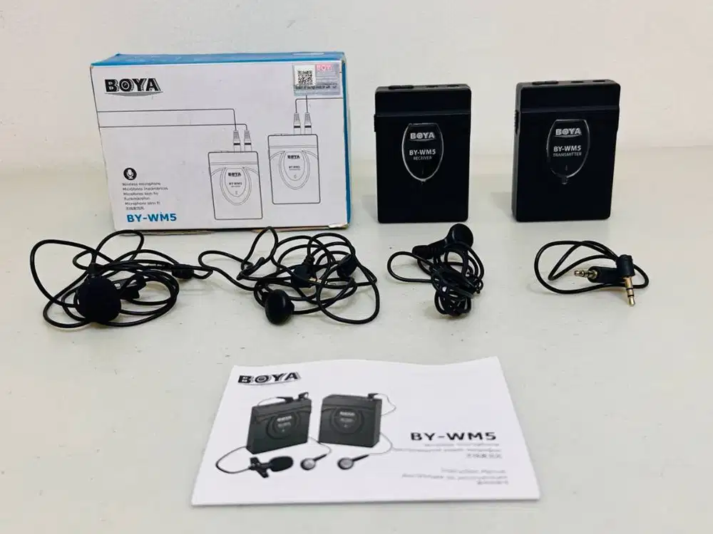 Wireless Microphone BOYA WM5 Original - Cocok buat Content Creator