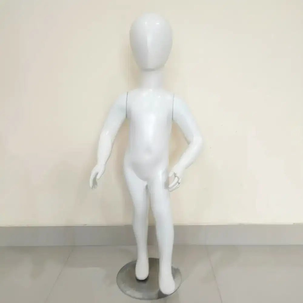 MANEKIN ANAK TINGGI +- 90CM UNISEX FULL PUTIH