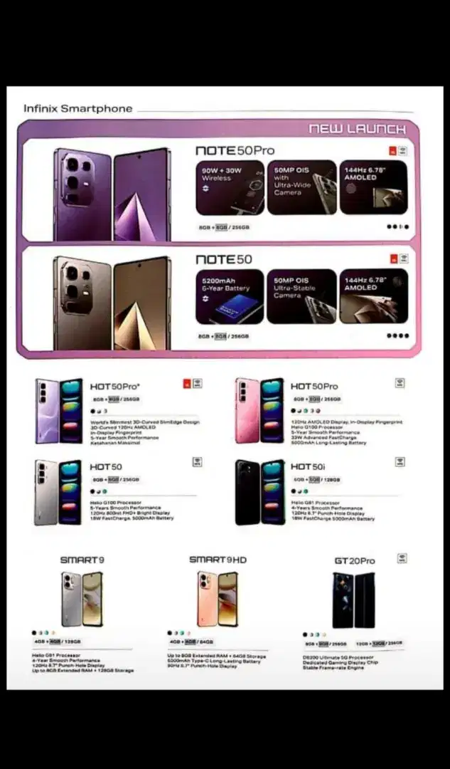 INFINIX NOT 40 DAN INFINIX NOT 50 PRO