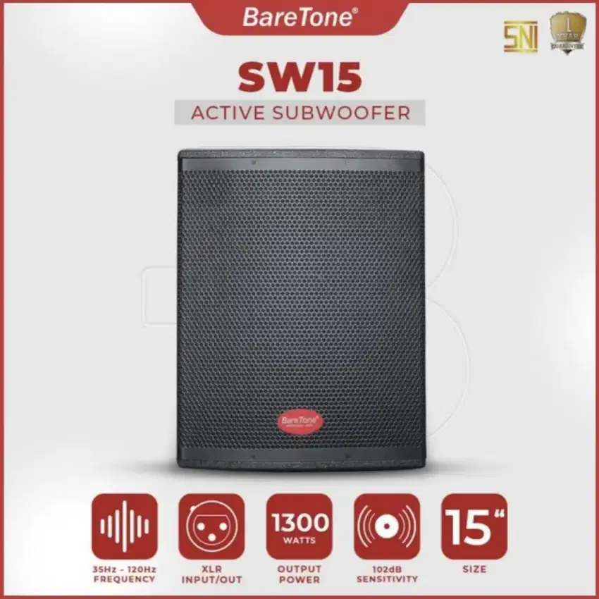 Subwoofer aktif baretone sw15 sw 15 1300 15 inch