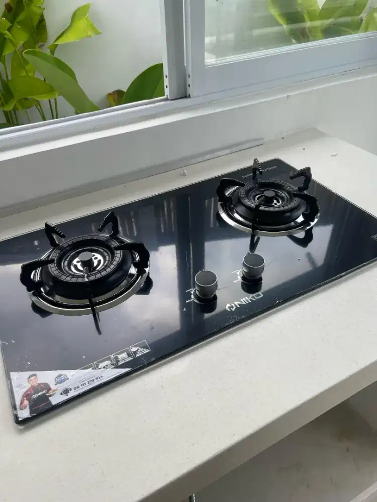 NIKO NEXT BLACK kompor kaca 2 tunggku