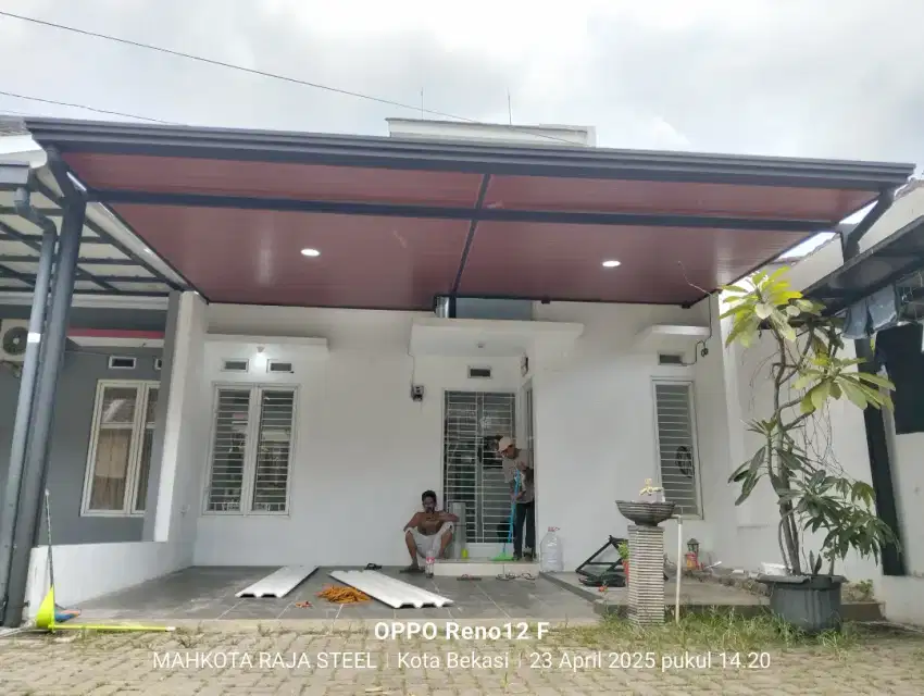 Kanopi cardoba atap alderon + plafon pvc laminated
