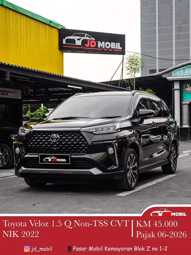 Toyota Veloz 1.5 Q non TSS CVT 2022/2023 Hitam matic xenia rush almaz