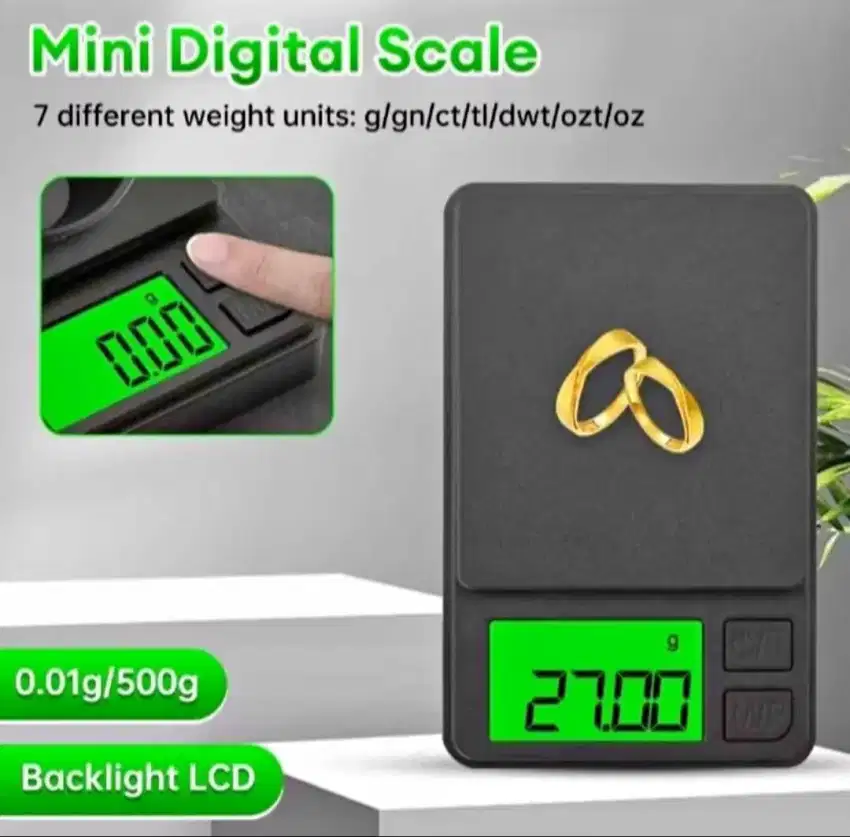 Ready timbangan emas digital max 500 gram