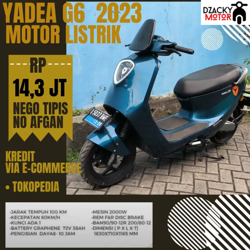 YADEA G6 2023 MOTOR LISTRIK SECOND LIKE NEW