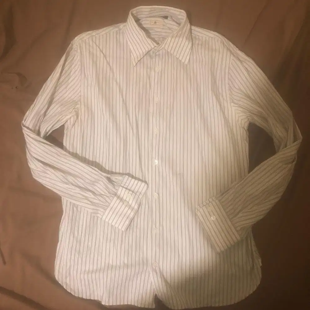 Kemeja garis lengan panjang JOHN VARVATOS