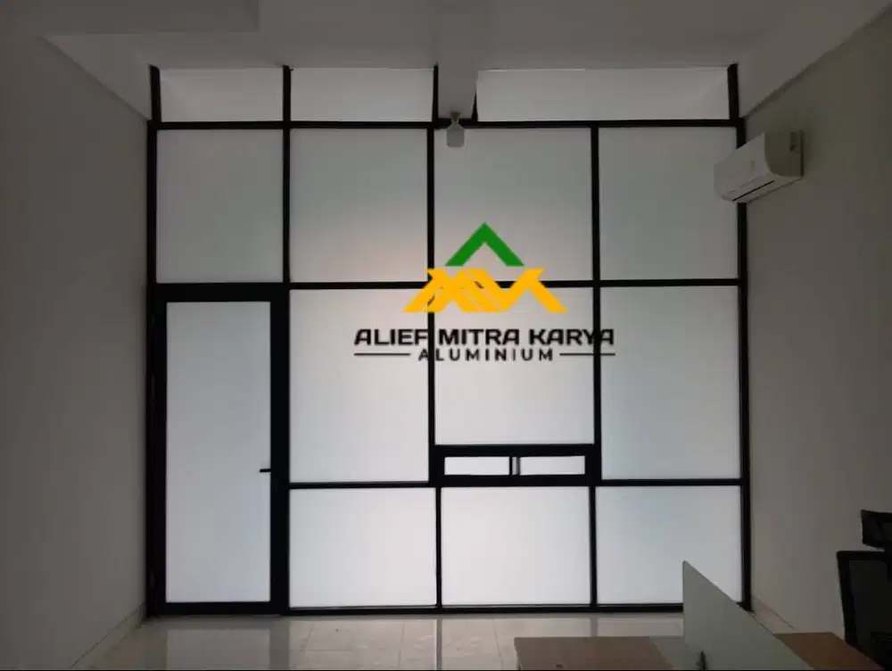 Partisi kaca aluminium, Sekat ruangan, Pintu, gypsum, ruko, kantor