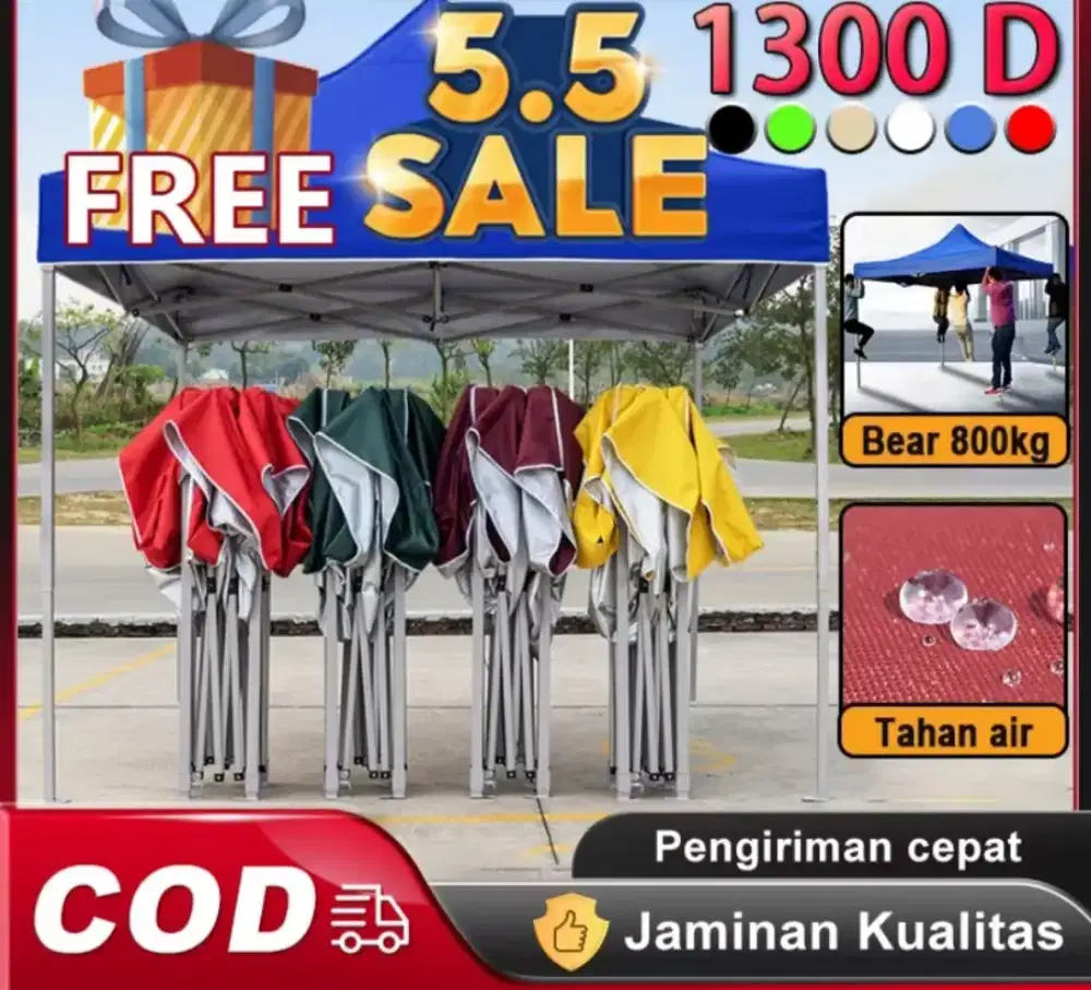 Tenda Lipat/Tenda Bazar Outdoor Ukuran 3x3