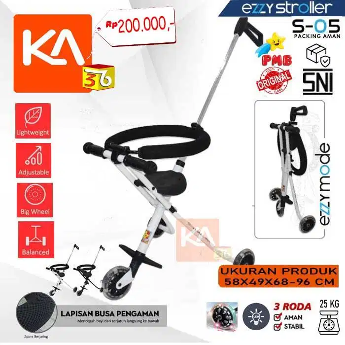 Stroller Anak PMB Micro trike Dorongan anak Ezzy Mode S 05