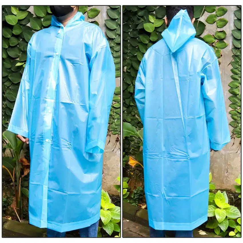 Jas Hujan Portable Raincoat Poncho EVA All Size with Hood