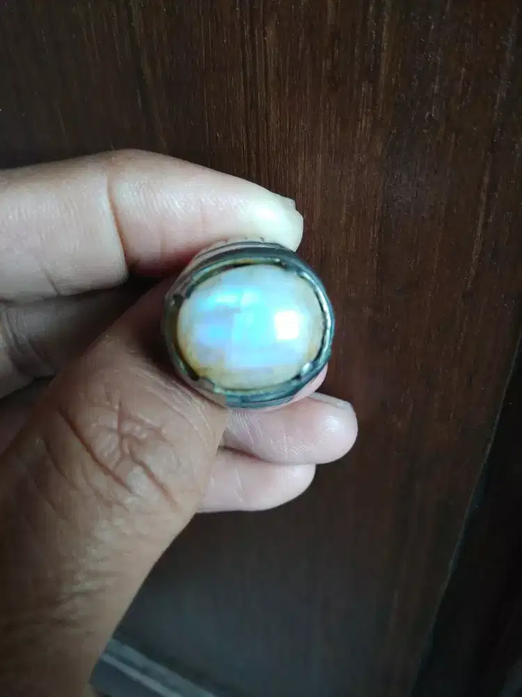 Biduri bulan natural ring 8 monel