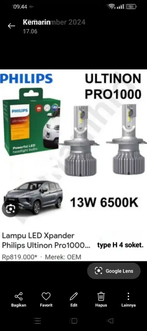Led Philip putih trang hemat strum accu.