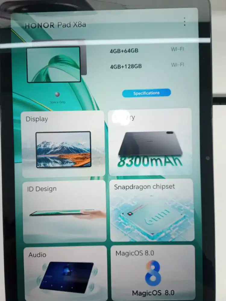 HONOR PAD X8A RAM 8/128 BERSEGEL RESMI