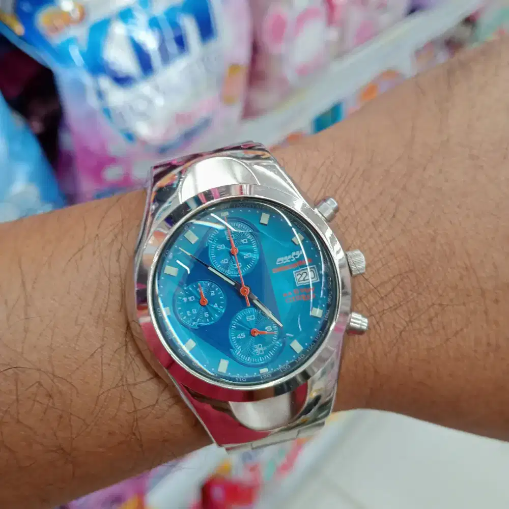Citizen 0xy chronograph blue dial