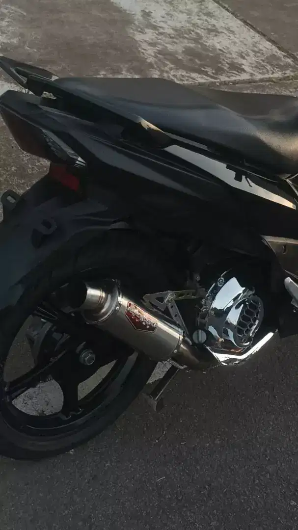 Jual knalpot black devil Mio M3 serta cover kipas