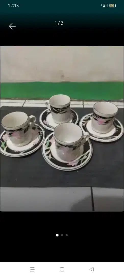 Tea set keramik 4 pasang