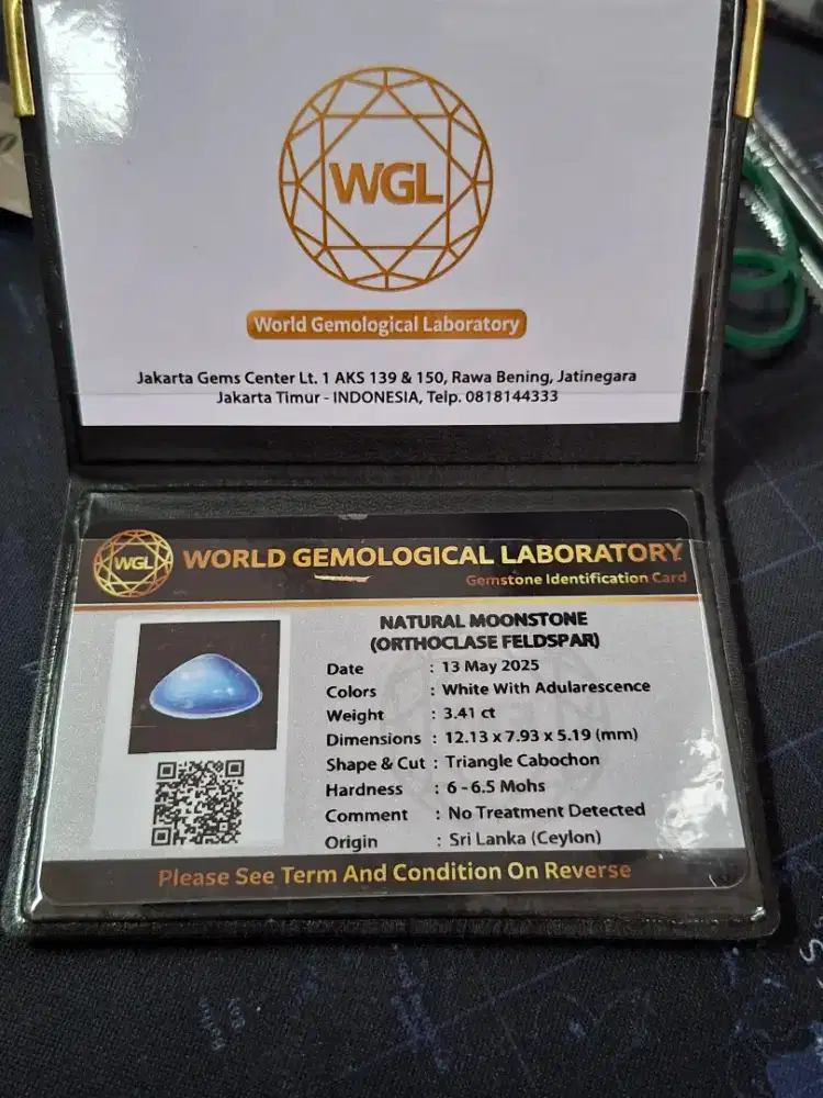 Natural moonstone srilangka + memo