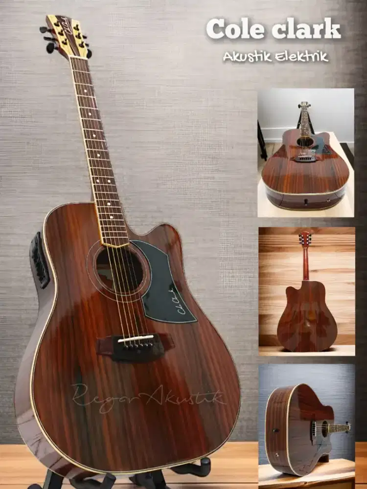 Gitar akustik elektrik cole clark Rosewood