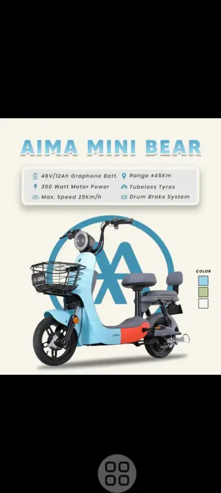 Promo Sepeda Listrik Aima Mini Bear