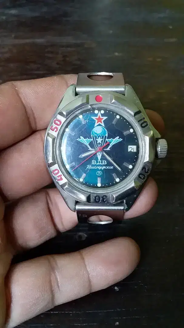 Jam tangan Militery Rusia Bostok/Vostok,Komandirskie Otomatis