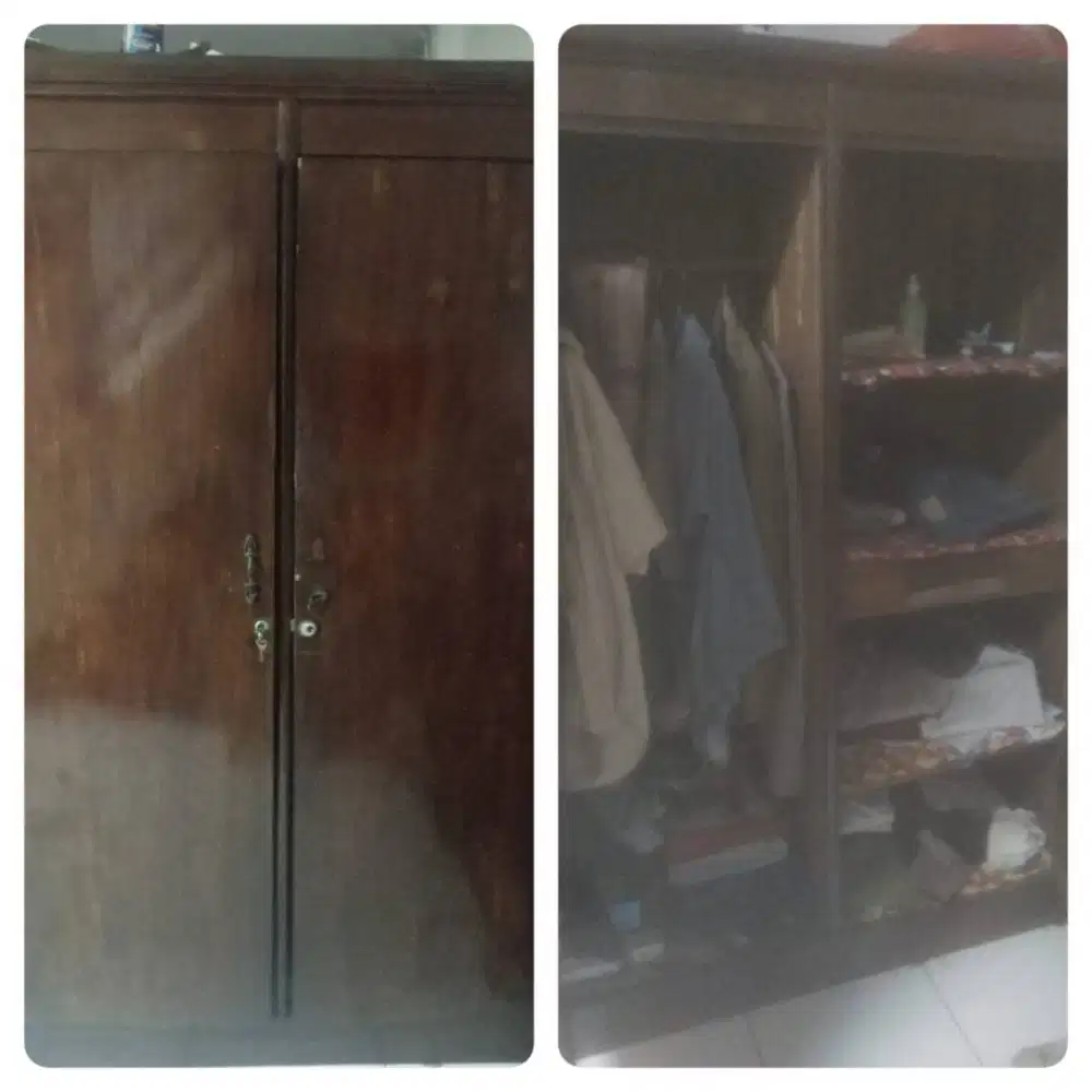 Di jual Lemari Baju Kayu Jati Tua