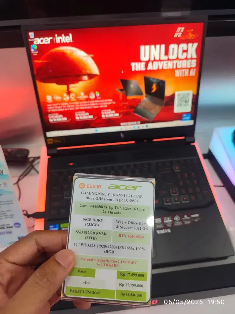 Acer Gaming Nitro 5 promo free DP bunga ringan