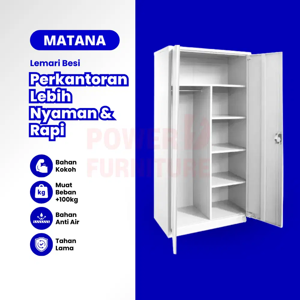 [HEMAT] Lemari Kabinet PowerD MATANA - Lemari Besi 2 Pintu | Rak Besi