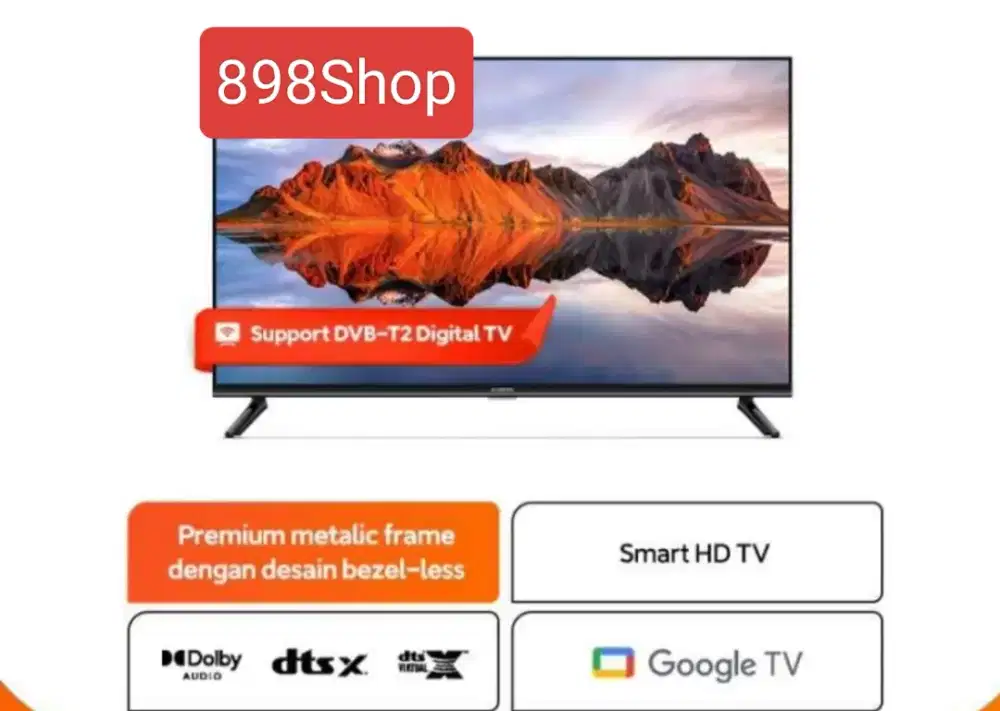 Xioami LED TV 32 Google TV Android 11 Frameless Digital TV HDMI Dolby