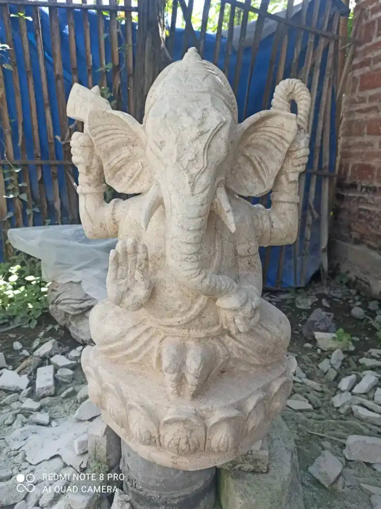 Patung Ganesha batu marmer