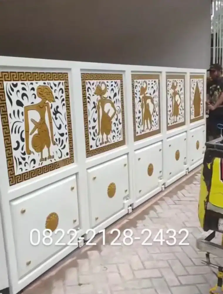 Pagar gerbang minimalis mewah cutting leser moderen terbaru bergeransi