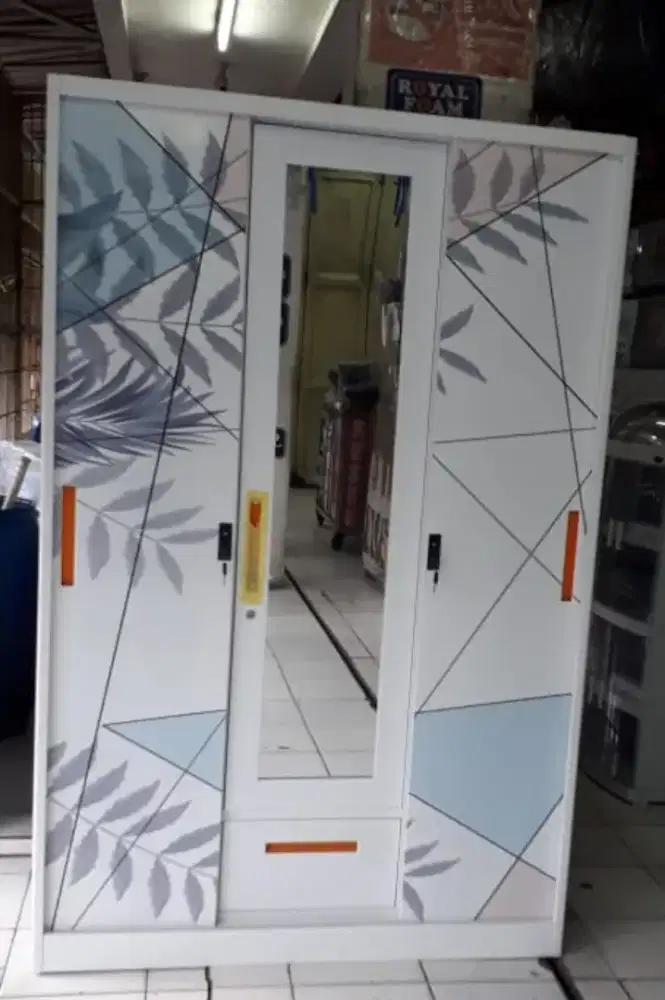 (MURAH-COD) LEMARI PAKAIAN SLIDING PLAT BESI