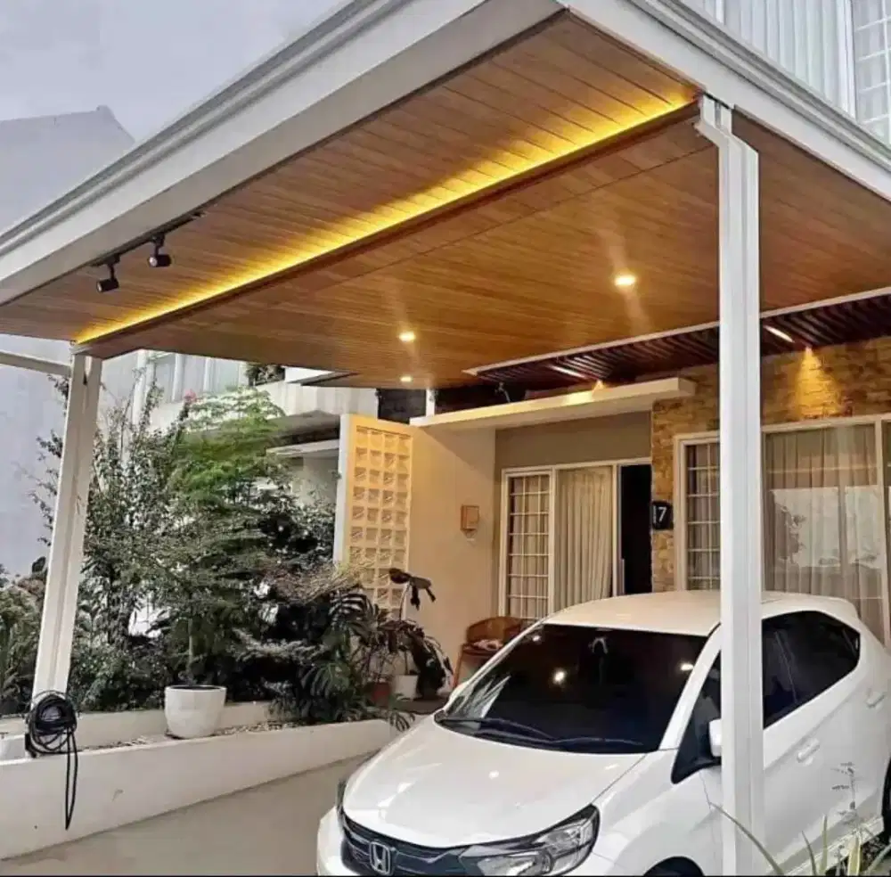 Pelapon PVC minimalis mewah kombinasi atap galvalum