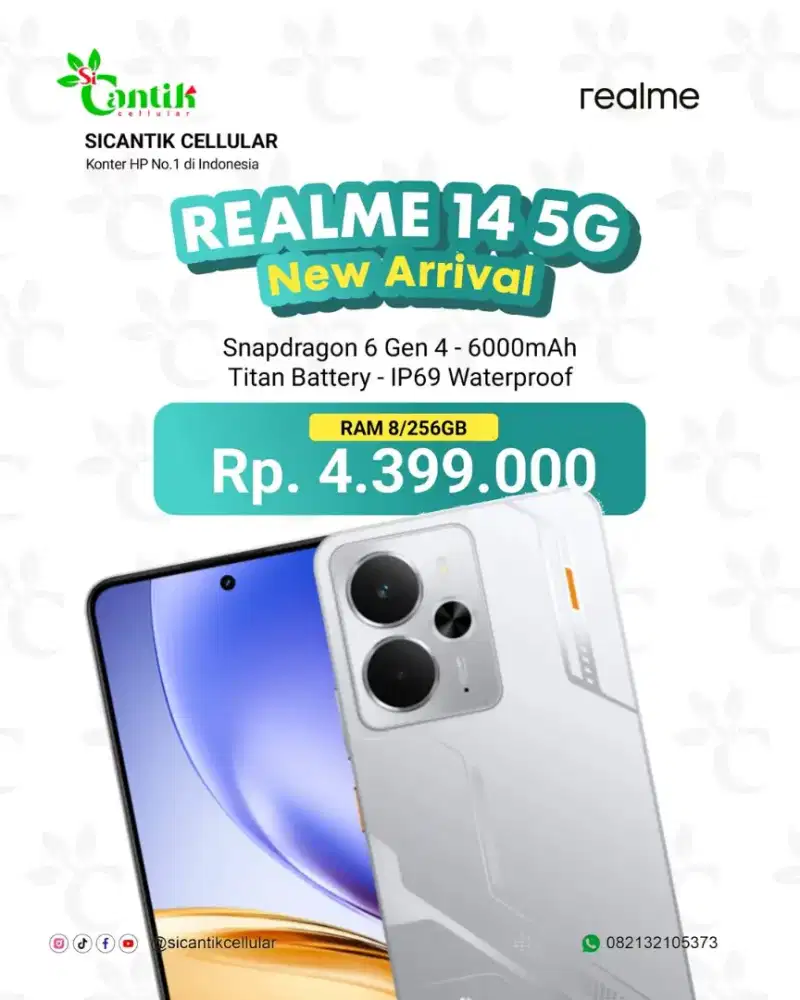 READY REALME 14 SERIES HP GAMMING SNAPDRAGON 6 GEN 4