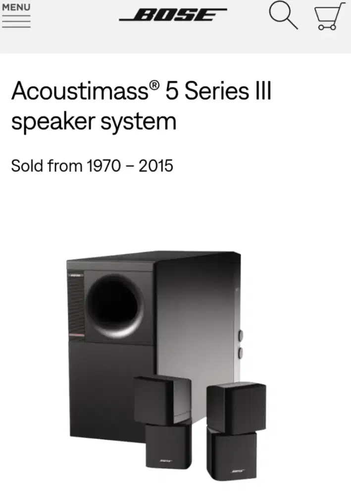 BOSE Acoustimass 5 Series III Speaker System