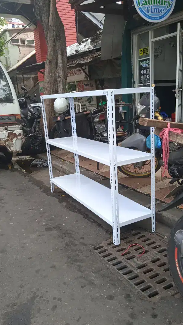 Rak besi siku lubang rak besi serbaguna rak 5 susun