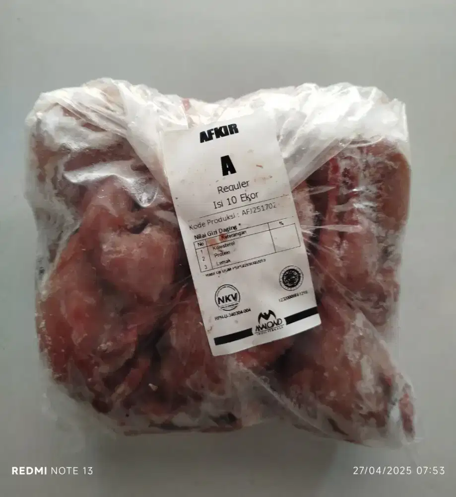 Daging puyuh malond afkir size A