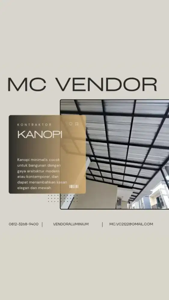 KANOPI MINIMALIS DAN BAJA RINGAN