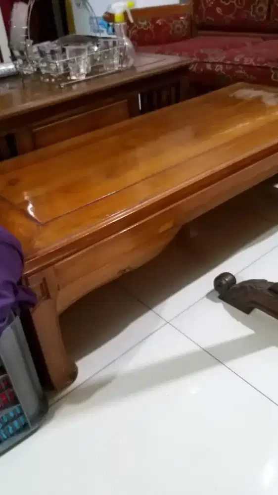 Kursi + Meja Ukiran Kayu Jati