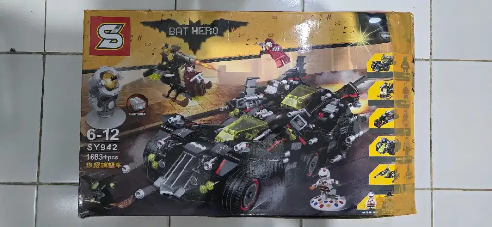 Brick Sembo Block Bat Hero Mobil Batman bukan Lego