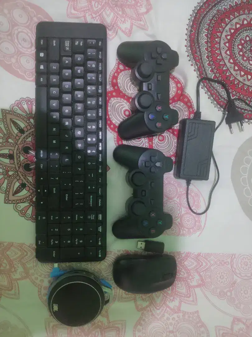 Joystick Mouse Keyboard Wireless Speaker JBL Bluetooth AUX Adaptor 2A