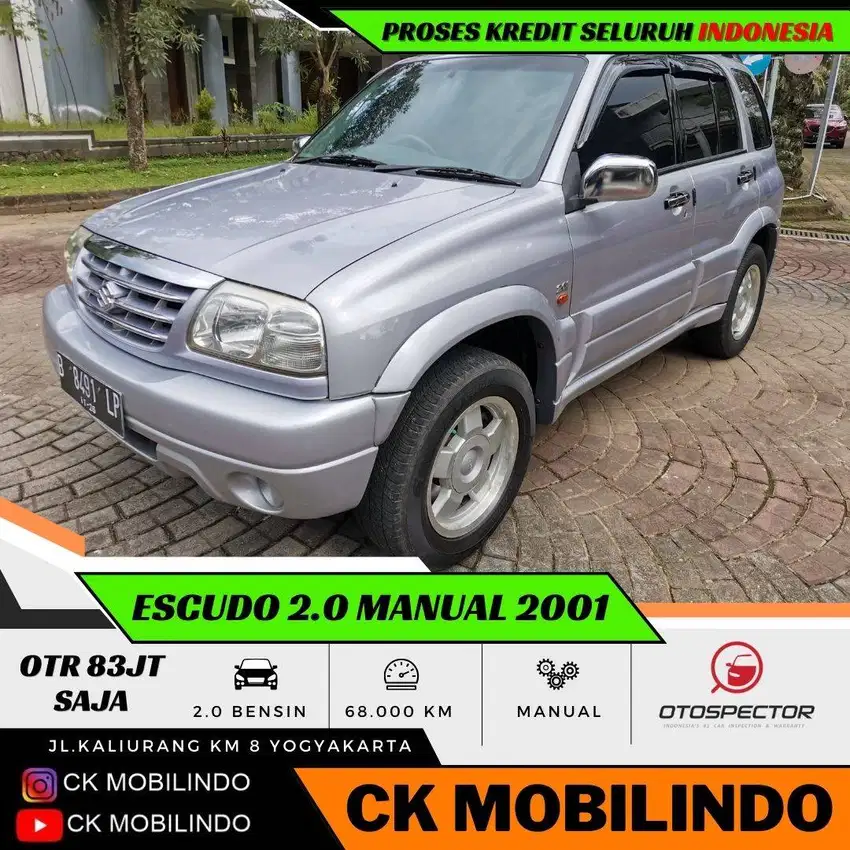 (KM68rb) Suzuki Escudo Manual 2001 ANTIK Pajak Baru Bisa Kredit