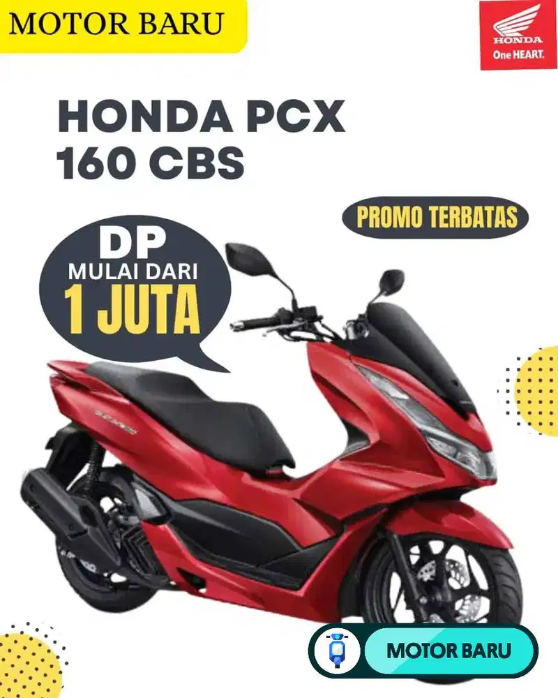 [Motor Baru] PROMO MOTOR HONDA DP 1 Juta HONDA PCX 160