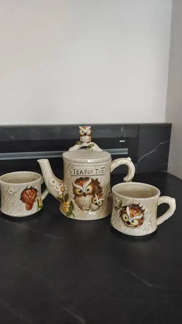 1 set Teaset owl