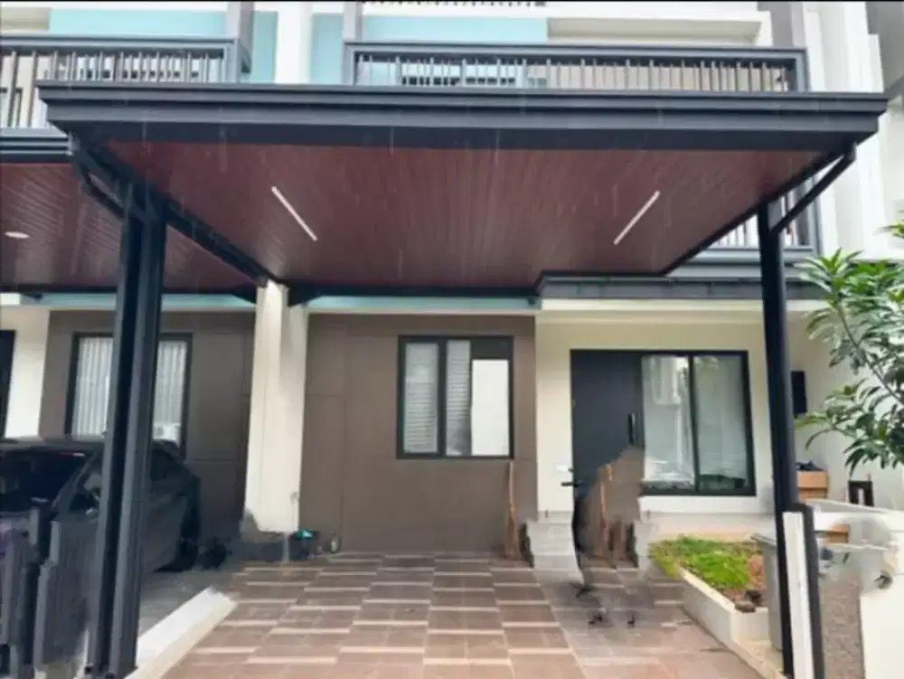 Kanopi plafond PVC rangka besi holo