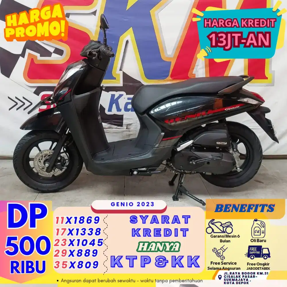 Dp 500rb proses 1hari kredit Genio 2023 km Low