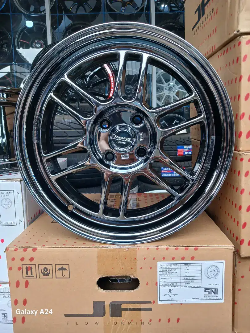 Enkei Rpf1 face 2 ring 16x7 pcd 4x100 ET 40 blackchrome 4pcs