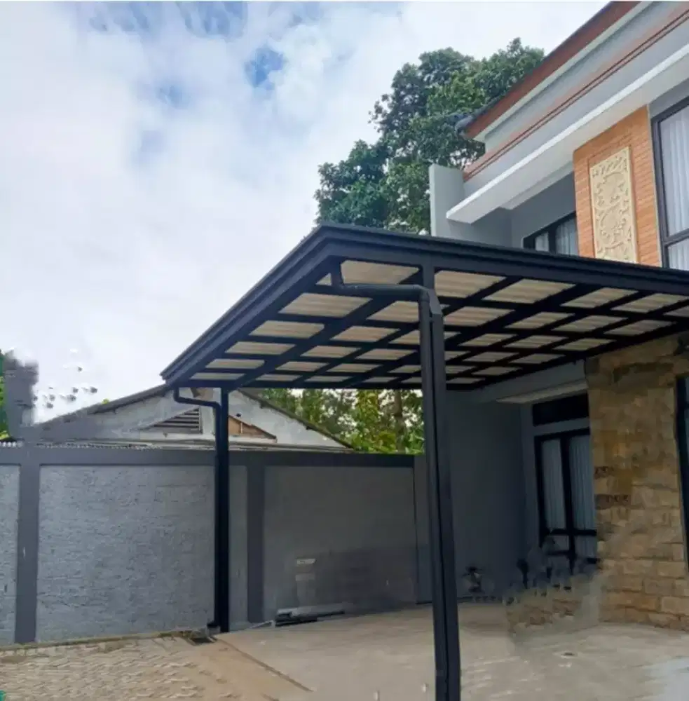 Kanopi atap alderon single plus talang air