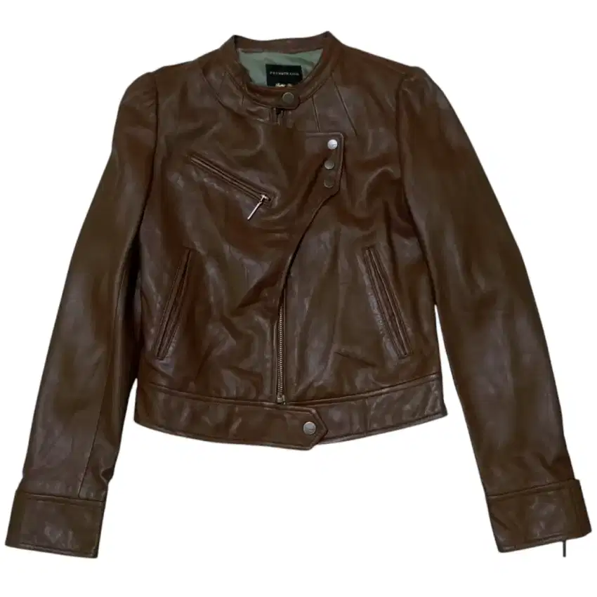 Jaket Kulit Crop Domba