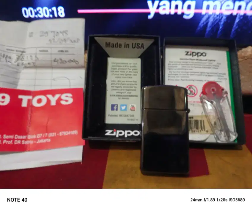 Zippo Slim, rare item Slim Ebony